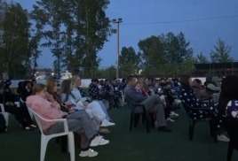 Кинопоказ под открытым небом (рп.Чунский)